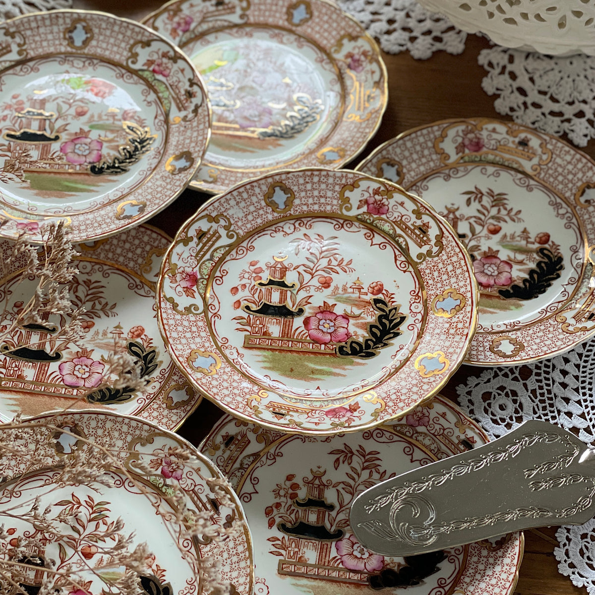 Royal Crown Derby 8枚あり！ロイヤルクラウンダービー社シノワズリな