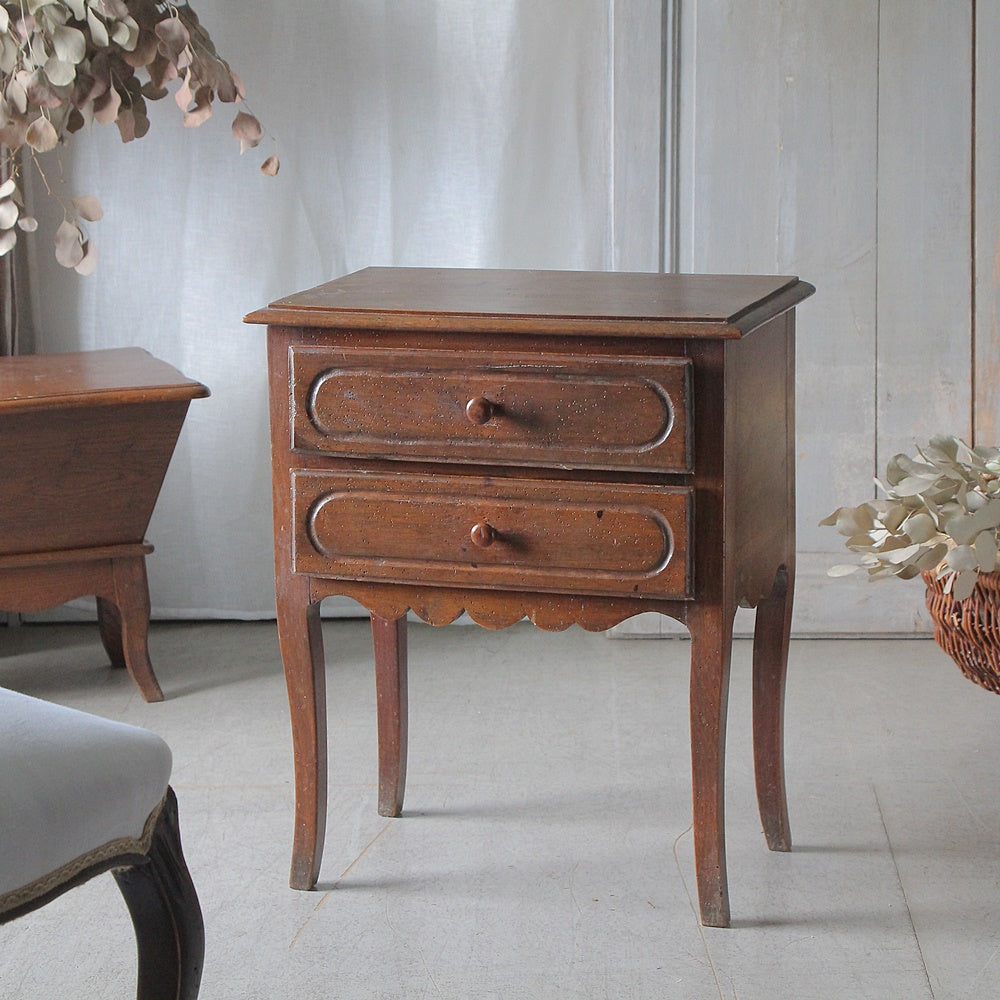 1880年代オーク材小さな2段チェスト（横幅51.5cm） フランス