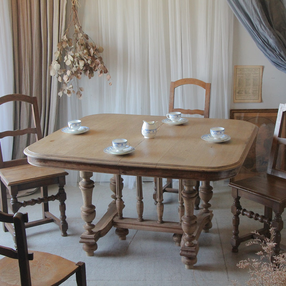 フランスアンティーク 伸縮式ダイニングテーブル 剥離 大型 店舗什器 蚤の市 剥離された伸縮式アンティークテーブル・2/フランスアンティーク