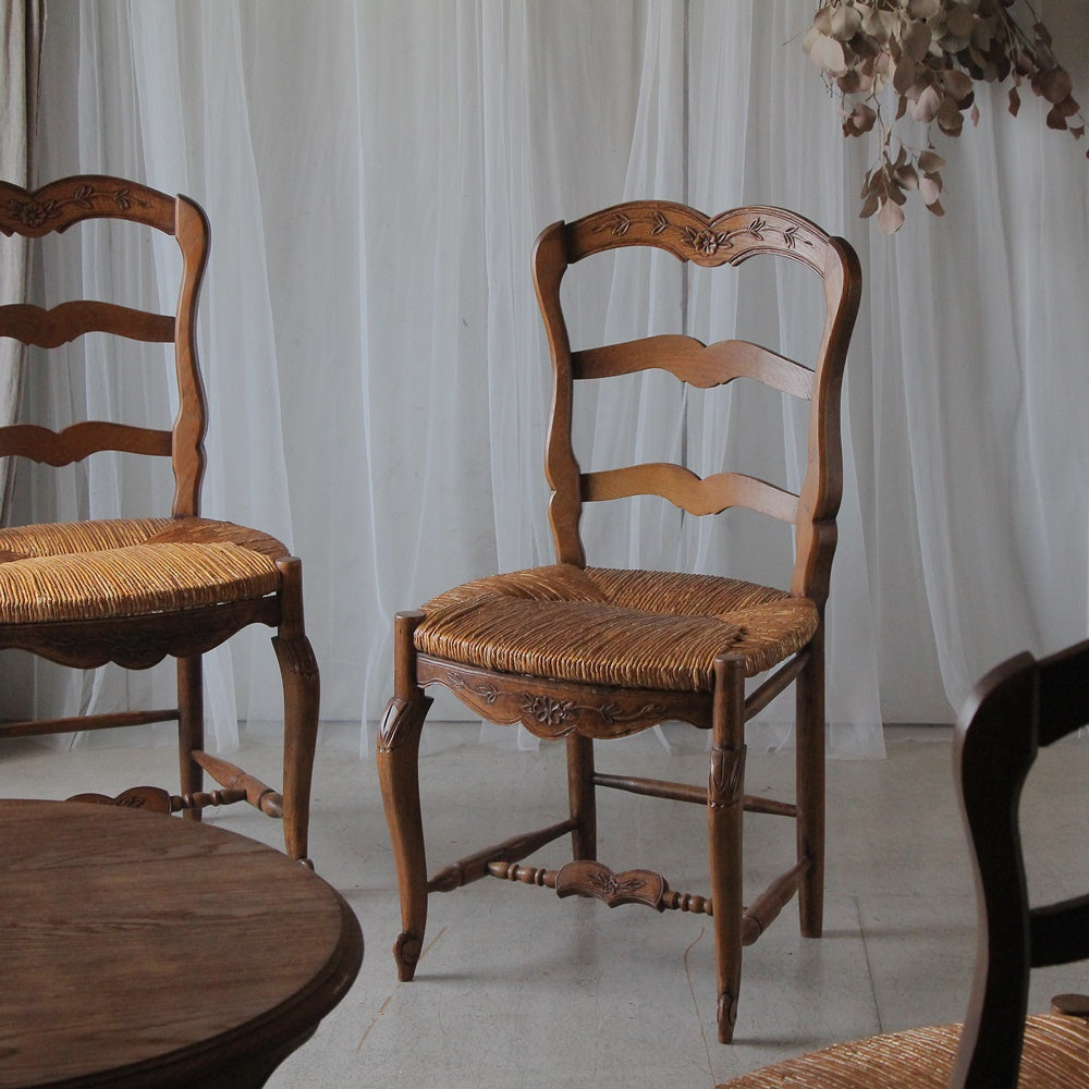 【2脚★刻印アリ】フランス アンティークチェア ダイニングチェア Dining Chair / ダイニング チェア 〈フランスアンティーク
