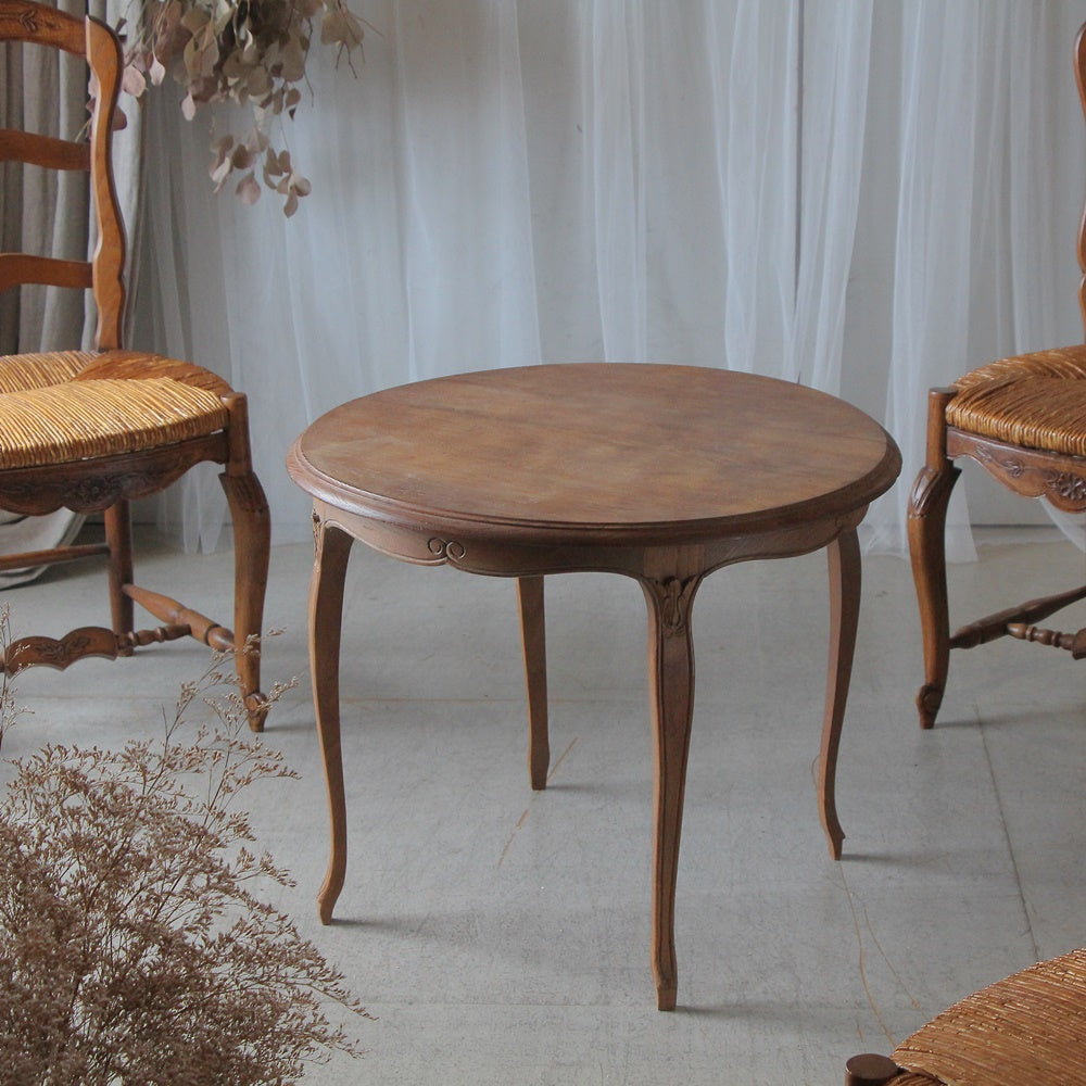 1930年代オーク材曲線が美しいローテーブル（高さ55.5cm