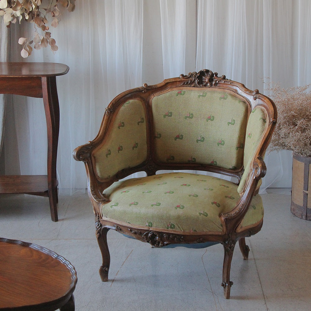 1900年代ウォールナット材フォトゥイユ（肘掛け椅子） フランス