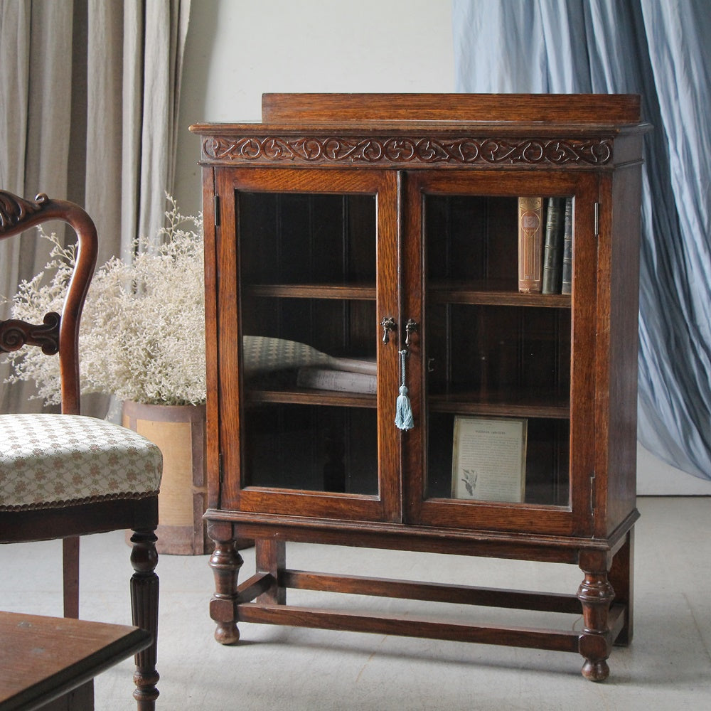 1930年代オーク材（高さ98.5cm）ブックケース（本棚） イギリス