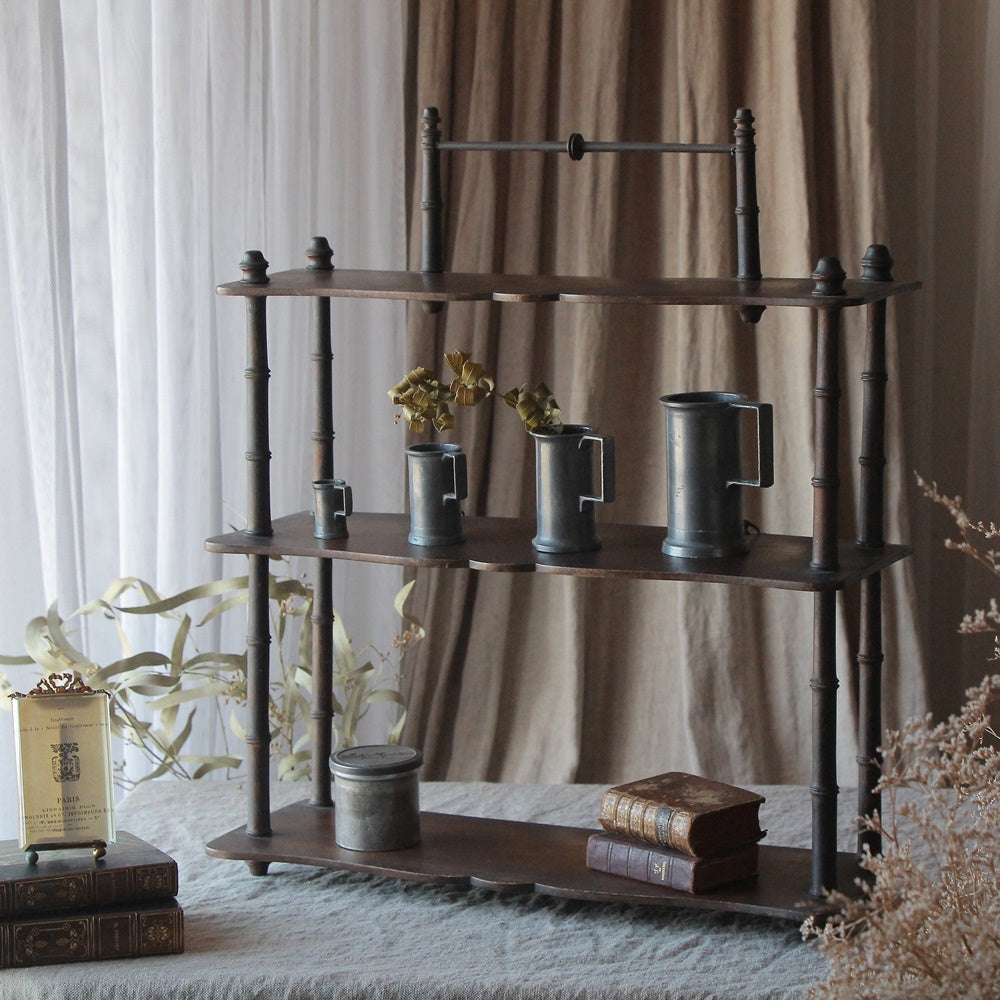 【え5】30 フランス　アンティーク　ナポレオン　シェルフ フランス ナポレオンシェルフ - 薔薇と天使のアンティーク