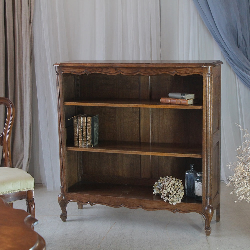 1930年代オーク材オープンブックシェルフ（横幅99cm） フランス