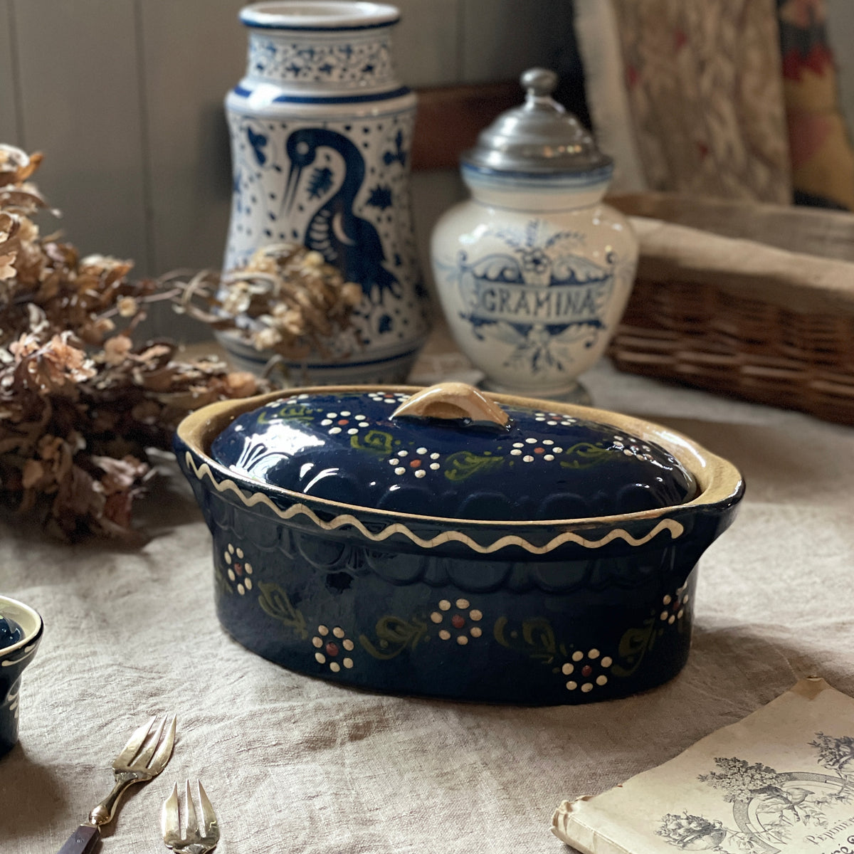 新品！フランス製 アルザス陶器 BECK社 両手鍋 イエロー BECK (ベック