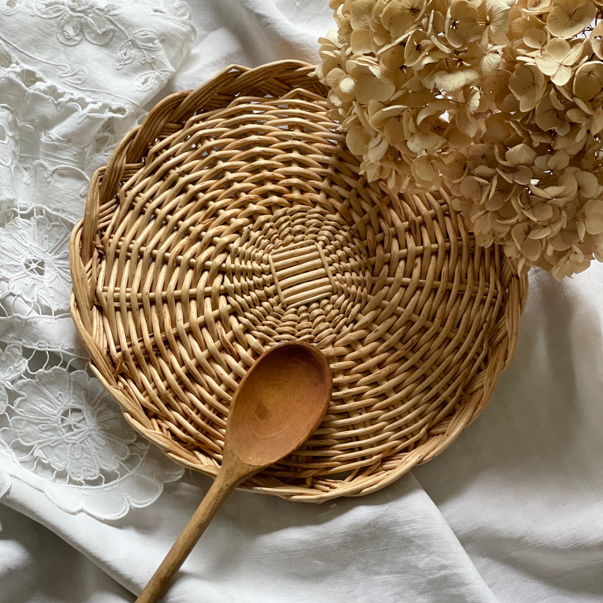 美品 イギリス アンティーク プレストグラス バスケット型 大きめ