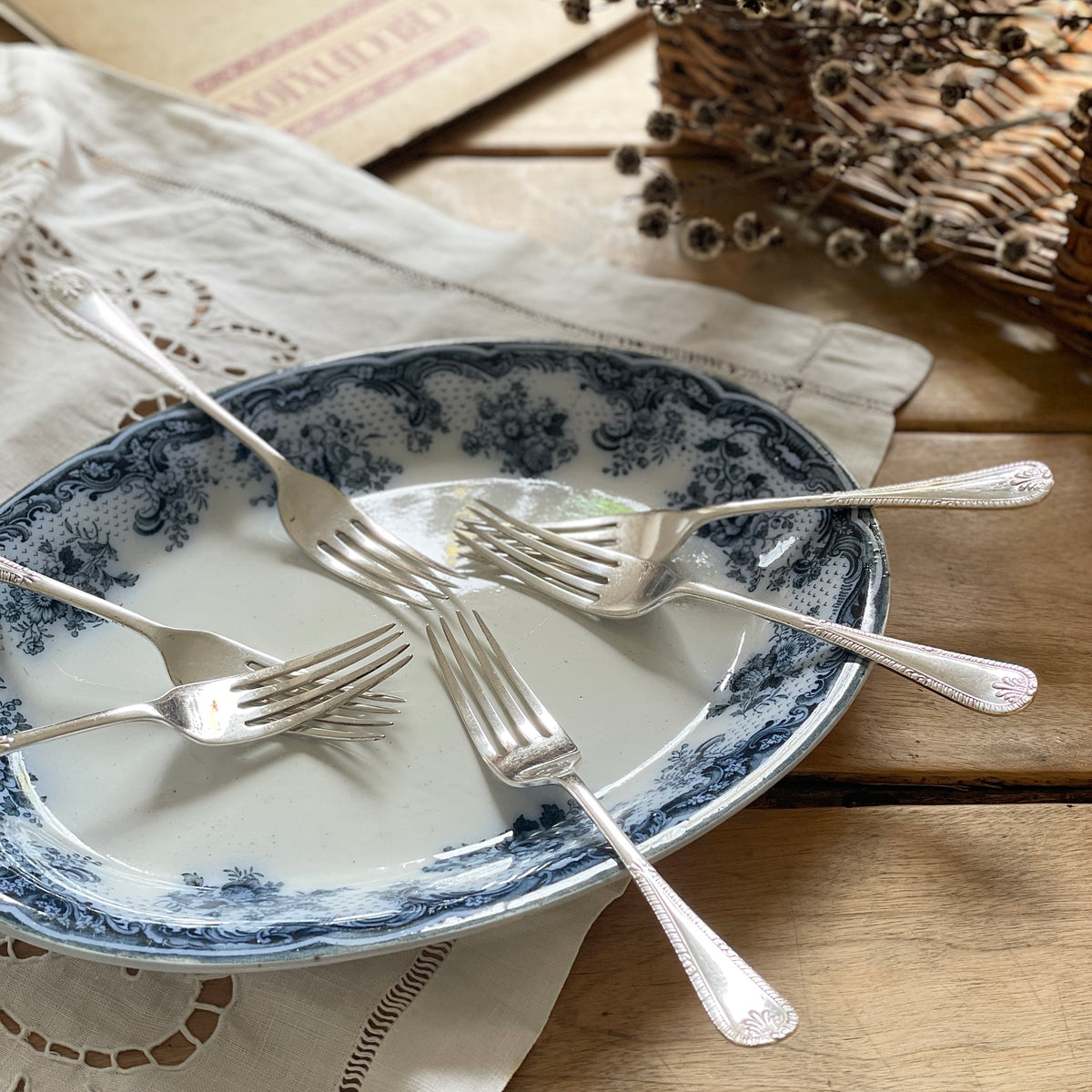 F Whitehouses社デザートフォーク（17cm） イギリスアンティーク