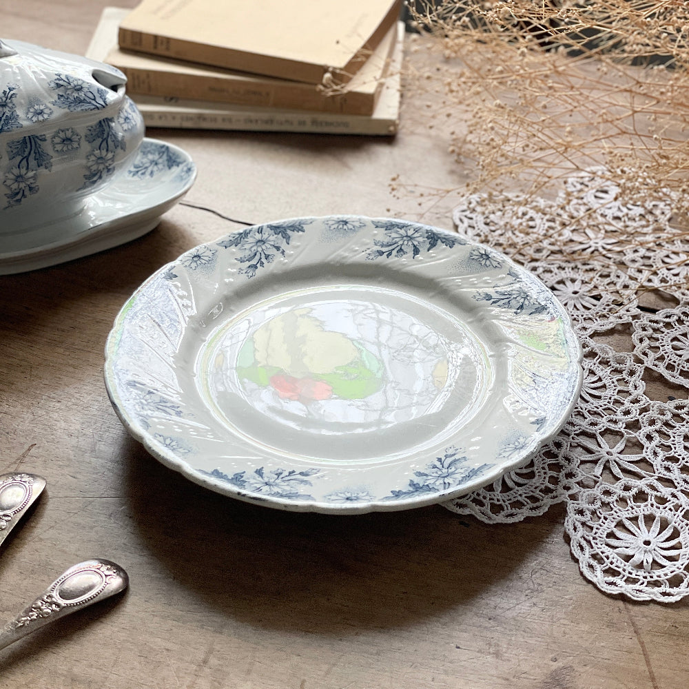 リュネビル窯『LUC』低めのコンポティエ（直径24cm） フランス