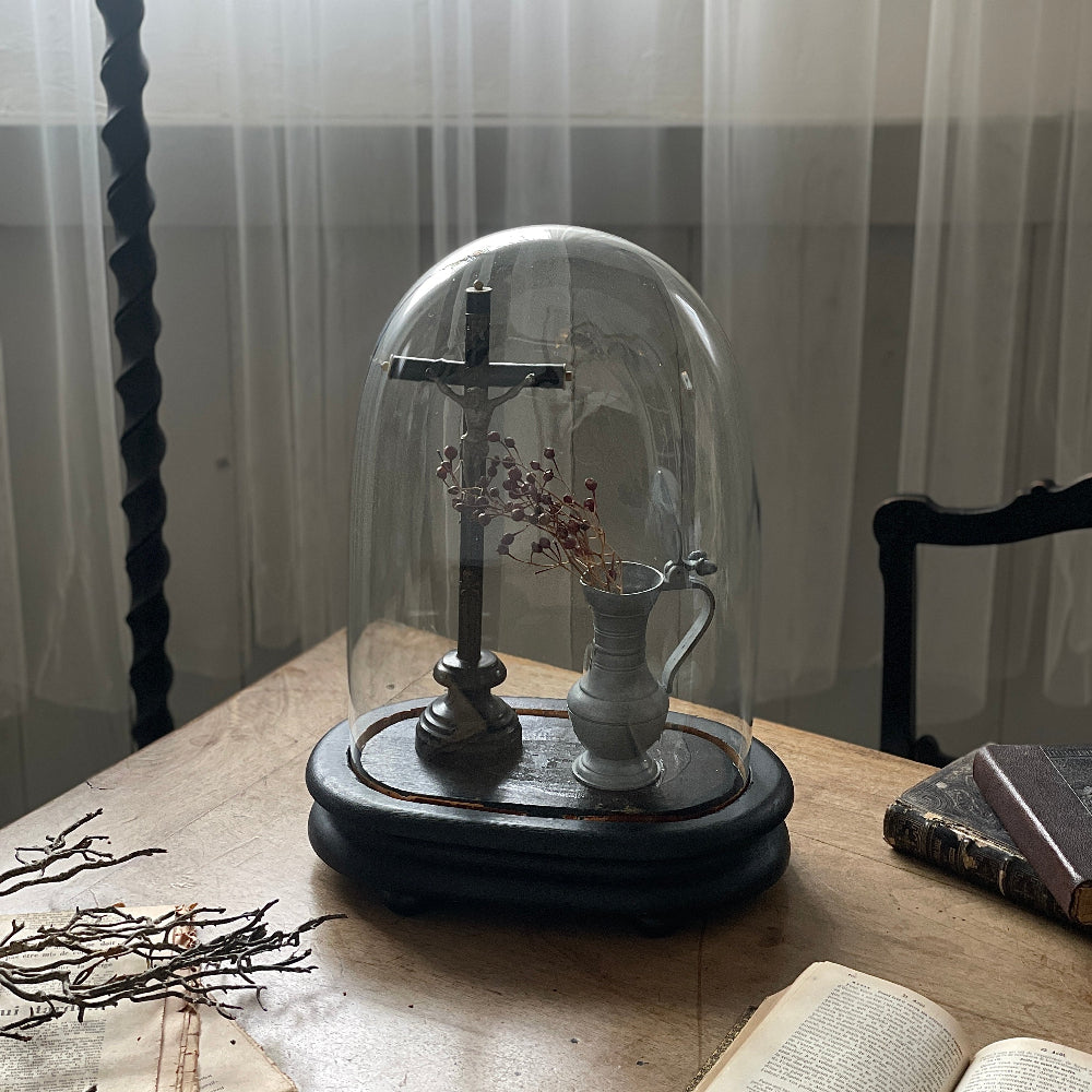 ナポレオントワ（3世）ガラスドーム（高さ39cm）オーバル フランス