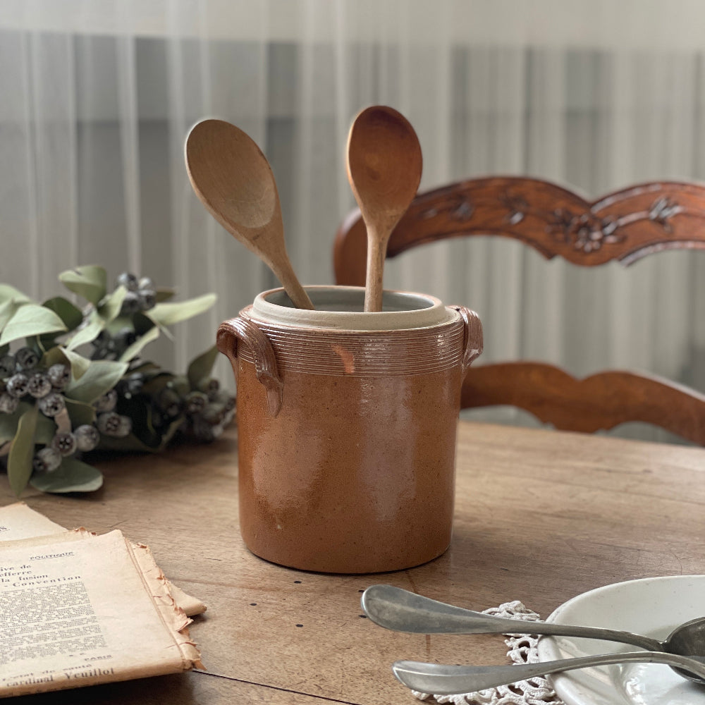 保存食コンフィのポット（高さ15cm） フランスアンティーク