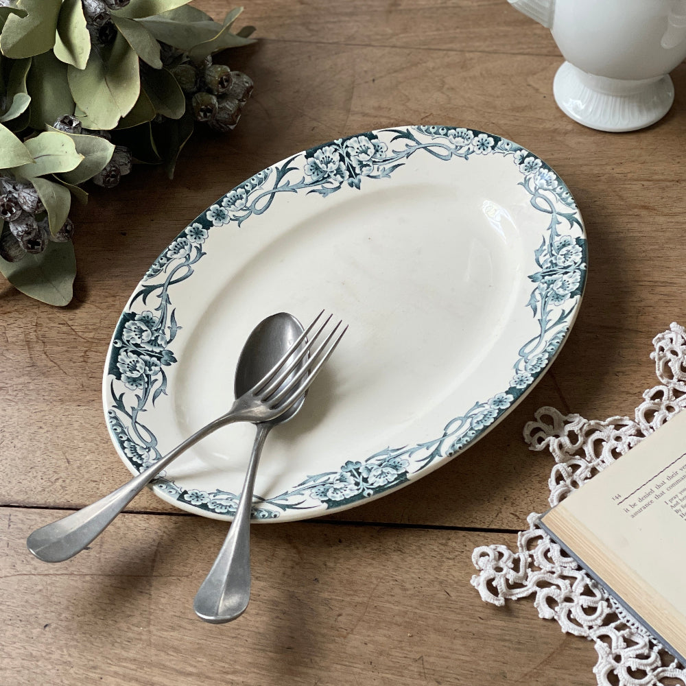 ショワジールロワ窯「Portsmouth」オーバル皿（32.5x23cm） フランス