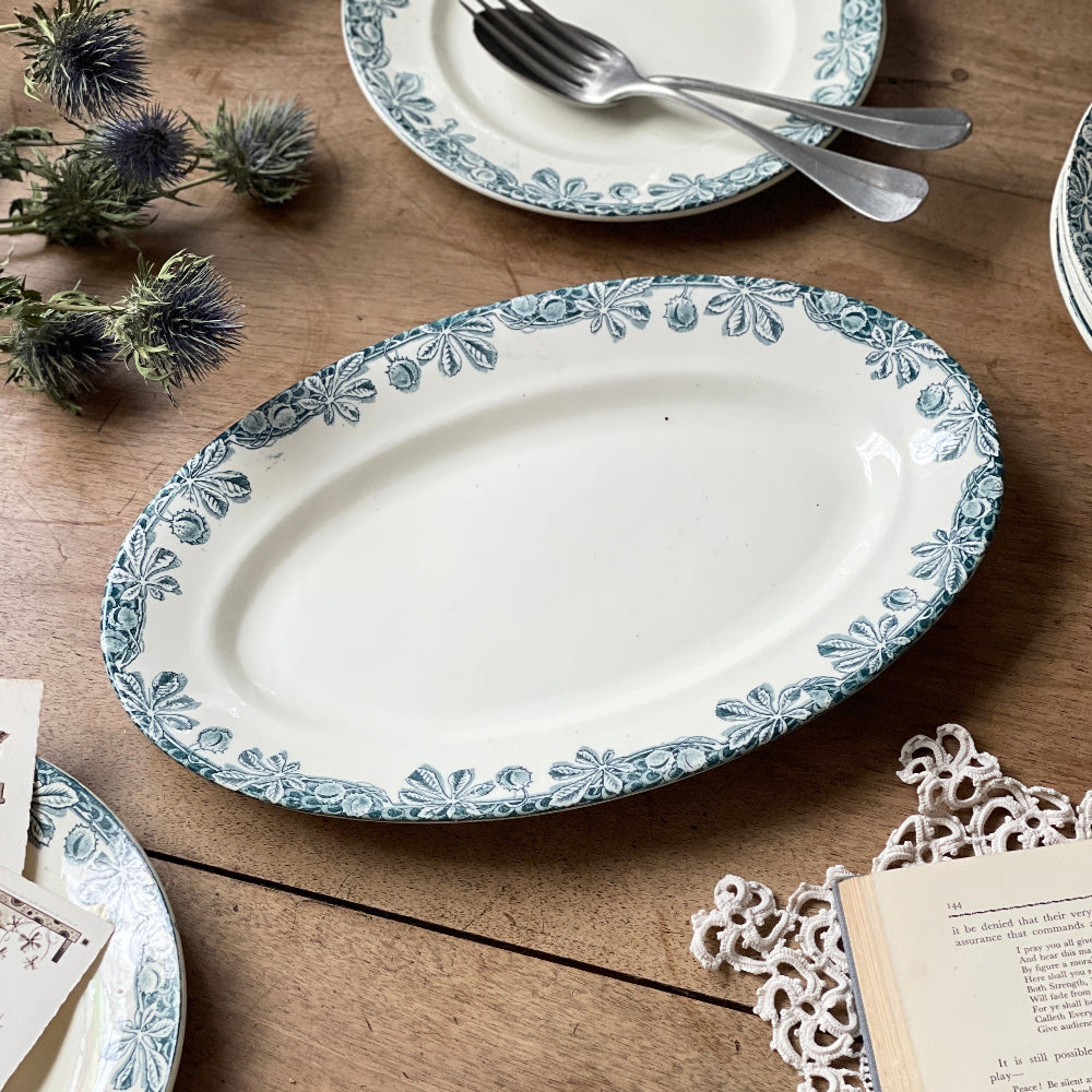 サラン窯「SAVOIE」オーバル皿（34x22cm） フランスアンティーク