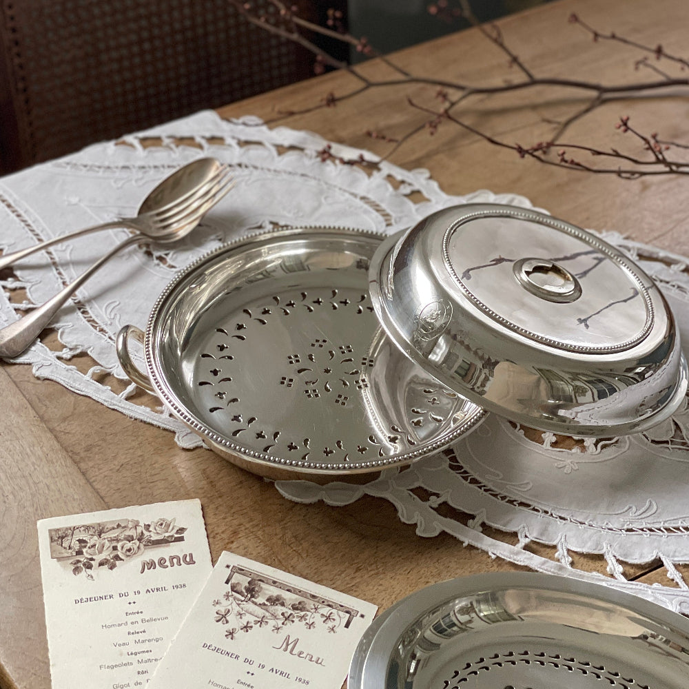 当時物AndrewGOLTDISH アンドリューゴルドディッシュ シルバープレート製アントレディッシュ イギリスアンティーク