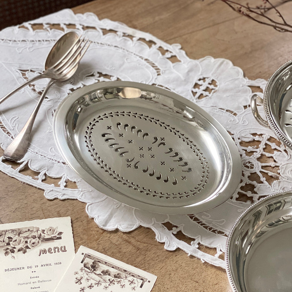 当時物AndrewGOLTDISH アンドリューゴルドディッシュ シルバープレート製アントレディッシュ（18x25cm） イギリス