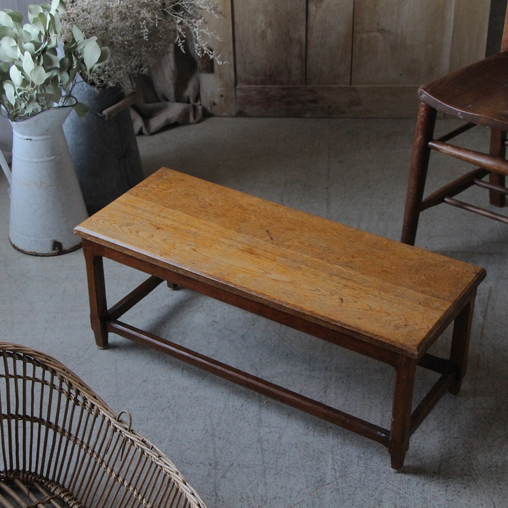 1930年代オーク材ローテーブル（天板74x29.5cm） イギリスアンティーク