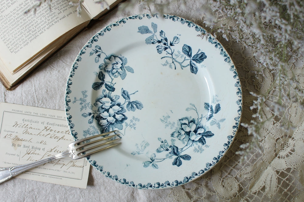 ムーランデルー窯『アカシア』平皿（直径21cm） フランスアンティーク