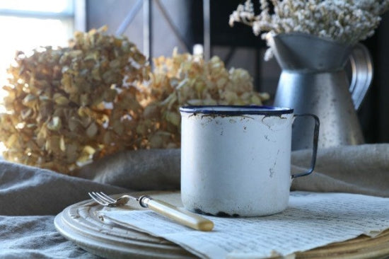 フランスアンティークホーロー アンティーク ホーローポット | フランス 2段式ホーローポット