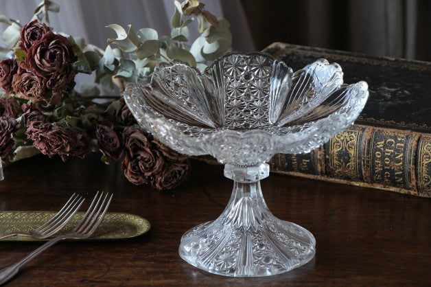 アンティークガラスのコンポート皿一覧｜上品な透明感と美しい器特集