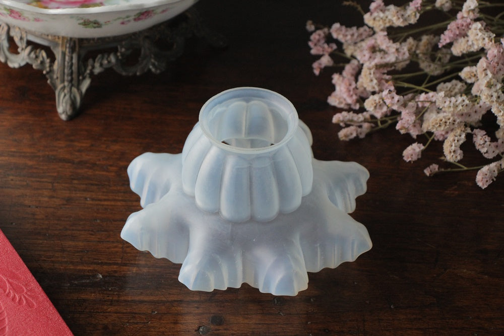 イギリスアンティークシェード☆美品 ころんとした形が可愛いガラスシェード イギリスアンティーク照明