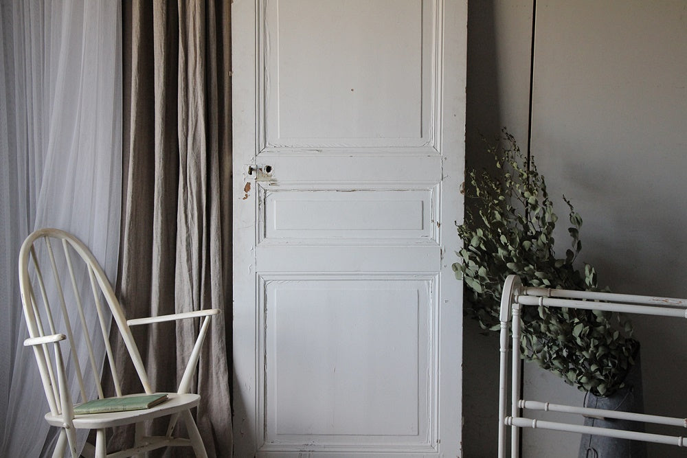 高さ201.5cmホワイトペイントが可愛いドア（扉） フランスアンティーク