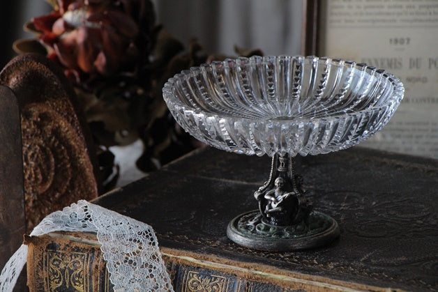 M*i様 フランスアンティーク　ガラスコンポート ガラスコンポート.9 フランスアンティーク雑貨 プレスドガラス
