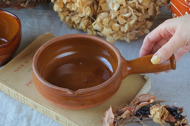 チーズフォンデュ鍋に使える片手鍋 フランスアンティークキッチン雑貨