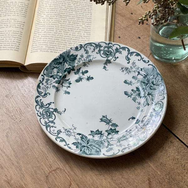 サンタマン窯『CAMPANULE』平皿（直径21cm） フランスアンティーク