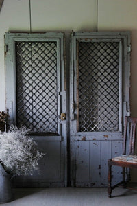 1890年代重厚感たっぷりのフレンチペアドア（扉）　フランスアンティーク家具