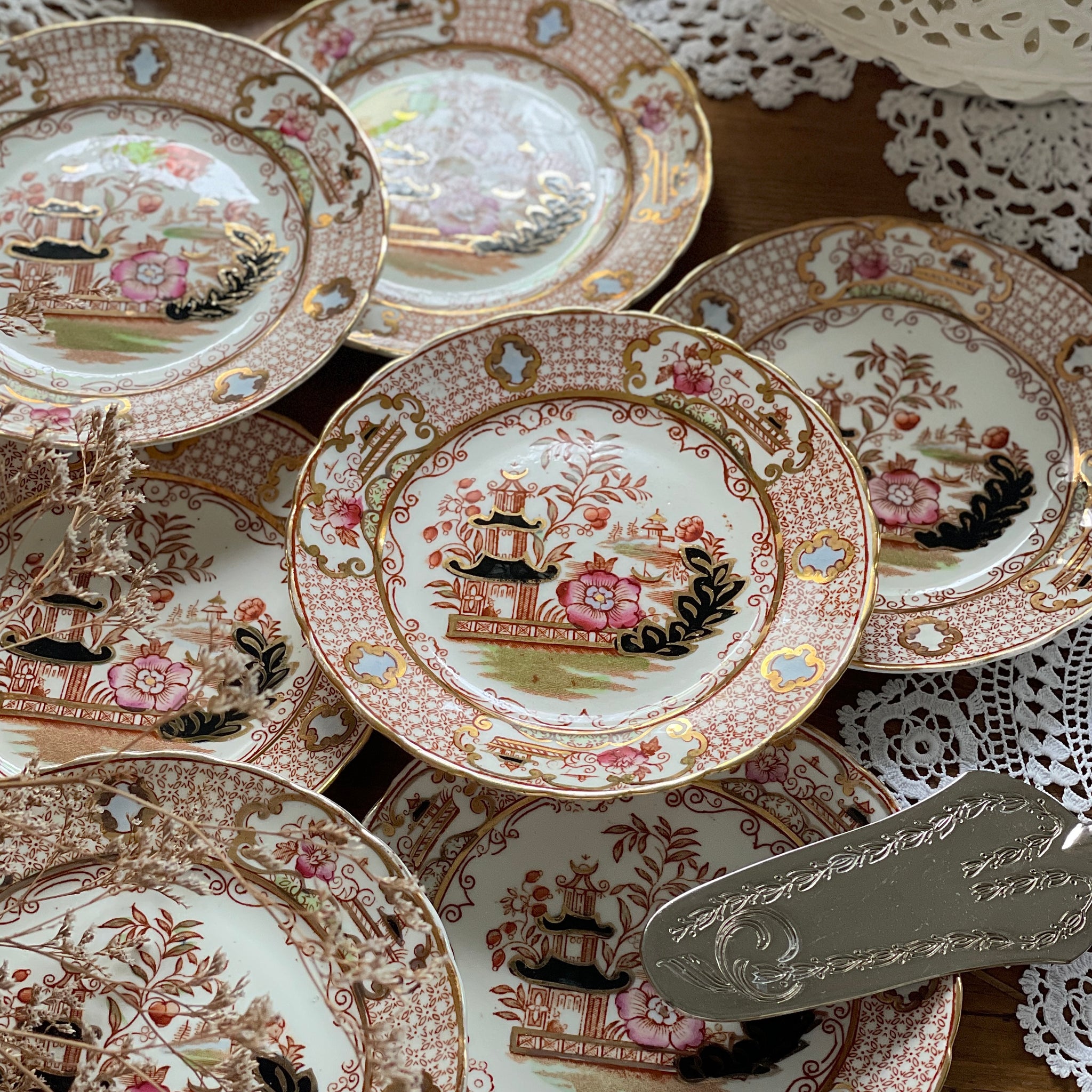 Royal Crown Derby 8枚あり！ロイヤルクラウンダービー社シノワズリな