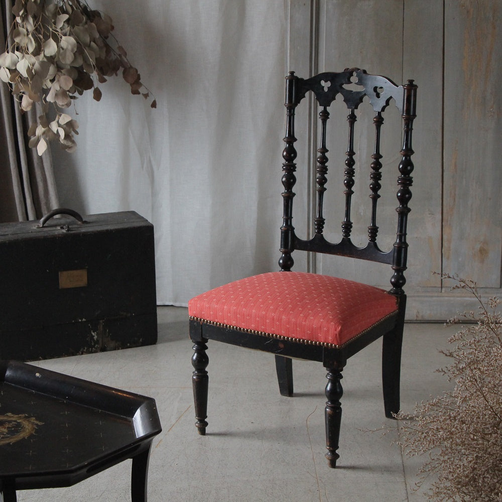 蒔絵から影響を受けたナポレオンチェア（椅子）　フランスアンティーク