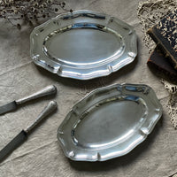 ラスト1枚！クリストフル社シルバープレートオーバルトレー（（29.5x19.5cm））　フランスアンティーク