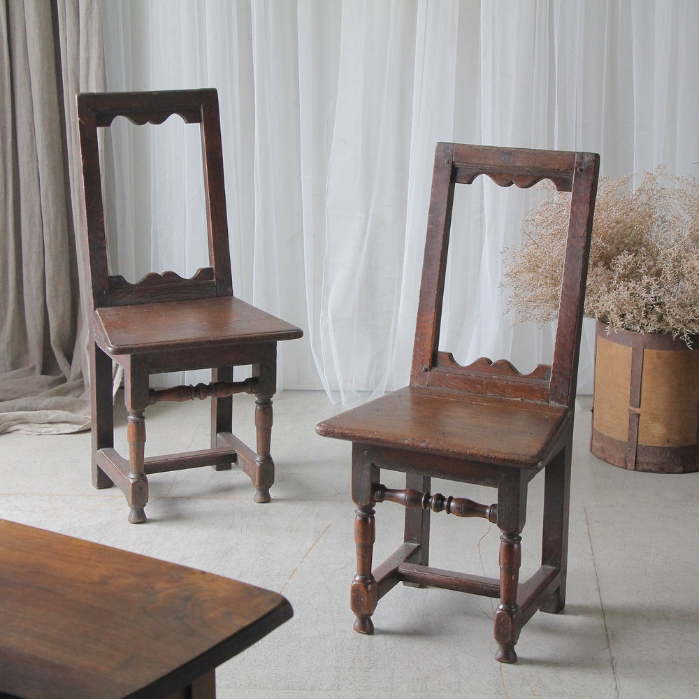 ２脚あり！1880年代ロレーヌチェア（高さ85cm）　フランスアンティーク