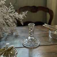 ガラスのキャンドルスタンド（高さ12.5cm）eg212535　イギリスアンティーク