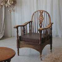 1930年代レアなリクライニングアームチェア（椅子）　イギリスアンティーク