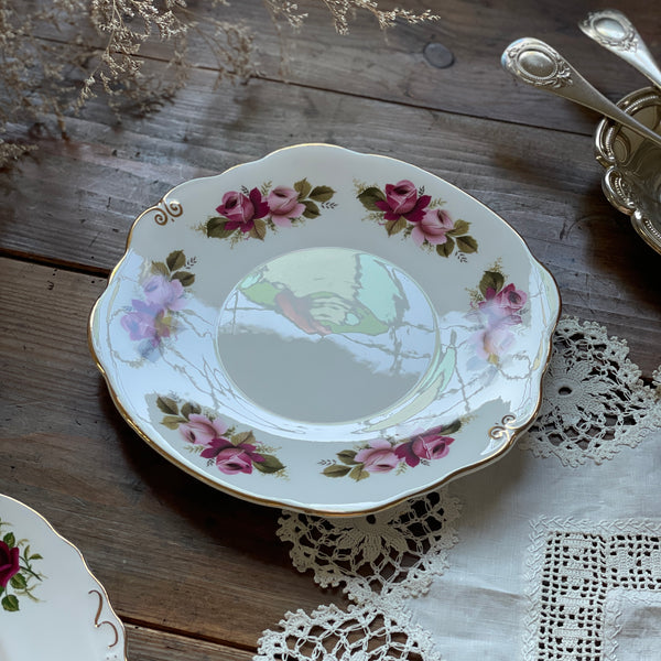 希少　イギリス製　アンティーク　 Creamware プレート　６枚 ビンテージケーキプレート2枚セット W.H. GRINDLEY グリンドレー