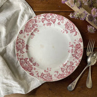 サンタマン窯『MARION』赤の大皿（直径28cm）　フランスアンティーク食器