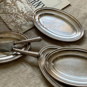 4枚あり！シルバープレートホテルウェア（オーバル皿） フランス