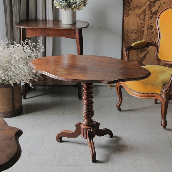 フランス　アンティーク　オーク　オーバル　テーブル オーク材トライポットオーバルテーブル（96x66cm） フランス