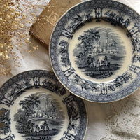 ２枚あり！19世紀J.B. Cappellemans　平皿（直径23.5cm）　ベルギーアンティーク食器