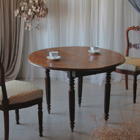 ウォールナット材バタフライテーブル（高さ67cm）　フランスアンティーク