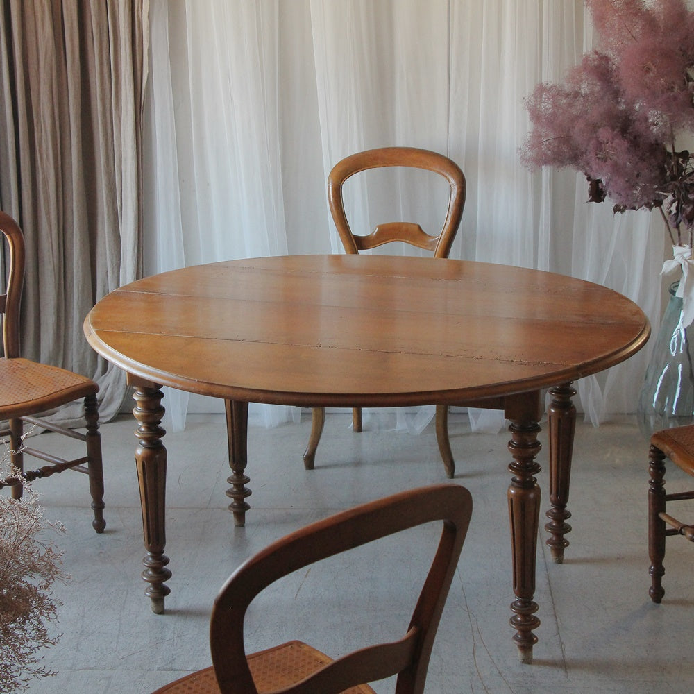 ウォールナット材バタフライテーブル（高さ71cm）　フランスアンティーク