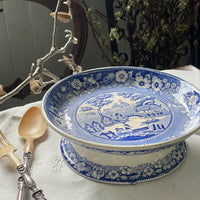 19世紀美しさ際立つB&Wコンポート（直径23cm）　イギリスアンティーク食器