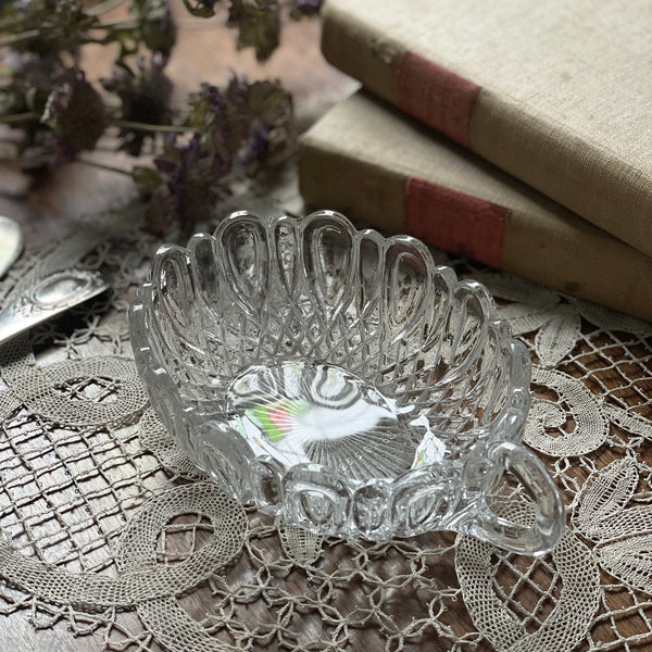 デビッドソングラス社ヴィクトリアン片手ボウル イギリスアンティーク