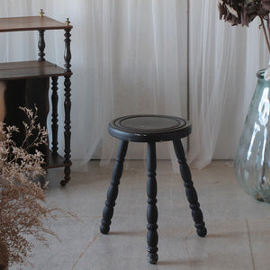 ナポレオントワ ブラックペイントのスツール フランスアンティーク