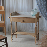 1920年代剥離オーク材トワレットターブル（洗面台）　フランスアンティーク