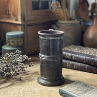 エンボス入り持ち手付きメジャーLITRE（高さ19.5cm）　フランスアンティーク