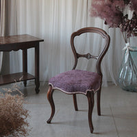 1890年代ヴィクトリアンバルーンバックチェア（張替え済み）　イギリスアンティーク