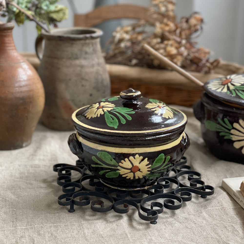 アルザス地方のリエットポット（直径16.5cm）ft241364　フランスアンティーク