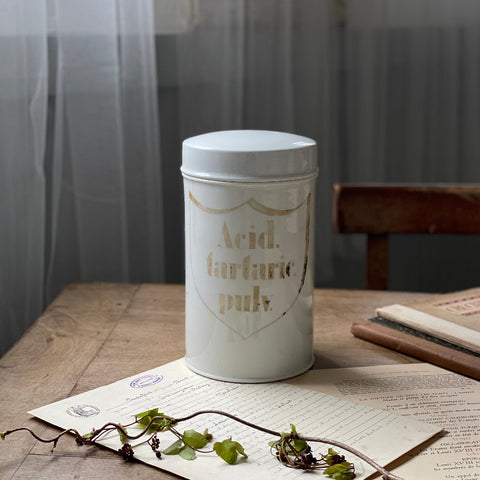 Tartaric Acid（酢酸）が入っていた薬瓶（高さ23.5cm）　フランスアンティーク